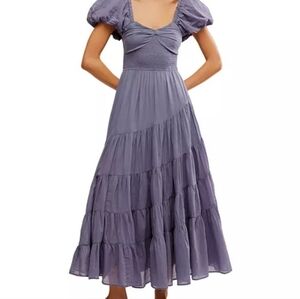 Free People Puff Sleeve Sundrench Maxidress